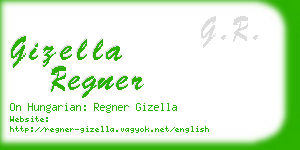 gizella regner business card